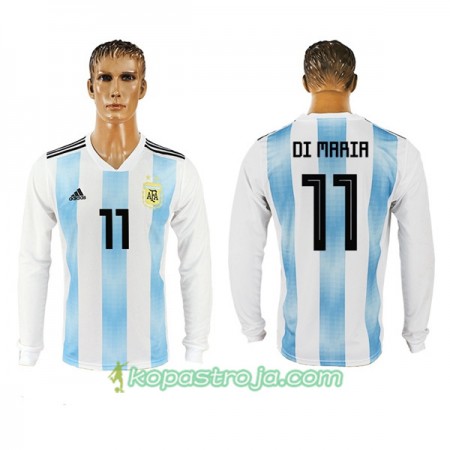 Billiga Fotbollströjor Argentina Di Maria 11 WM 2018 Hemma tröja Långärmad